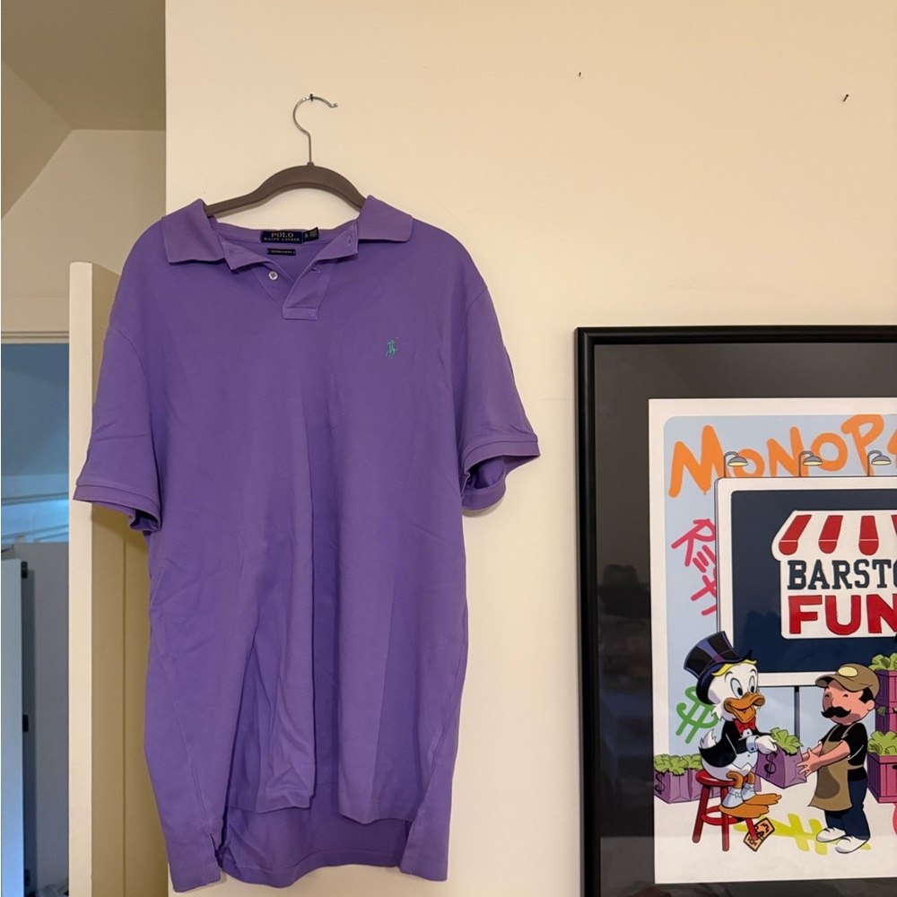 Ralph Lauren Purple Polo Shirt Classic Fit